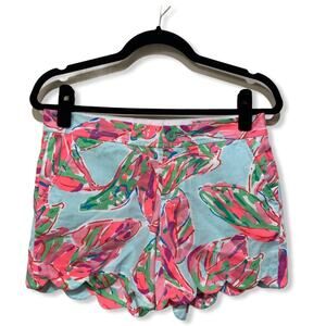 Lilly Pulitzer Multi in the Vias Scalloped 5" Buttercup Shorts 0